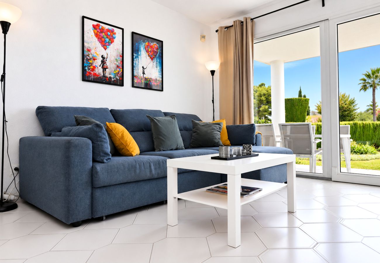 Apartamento en Mijas Costa - Apartment with garden and seaview
