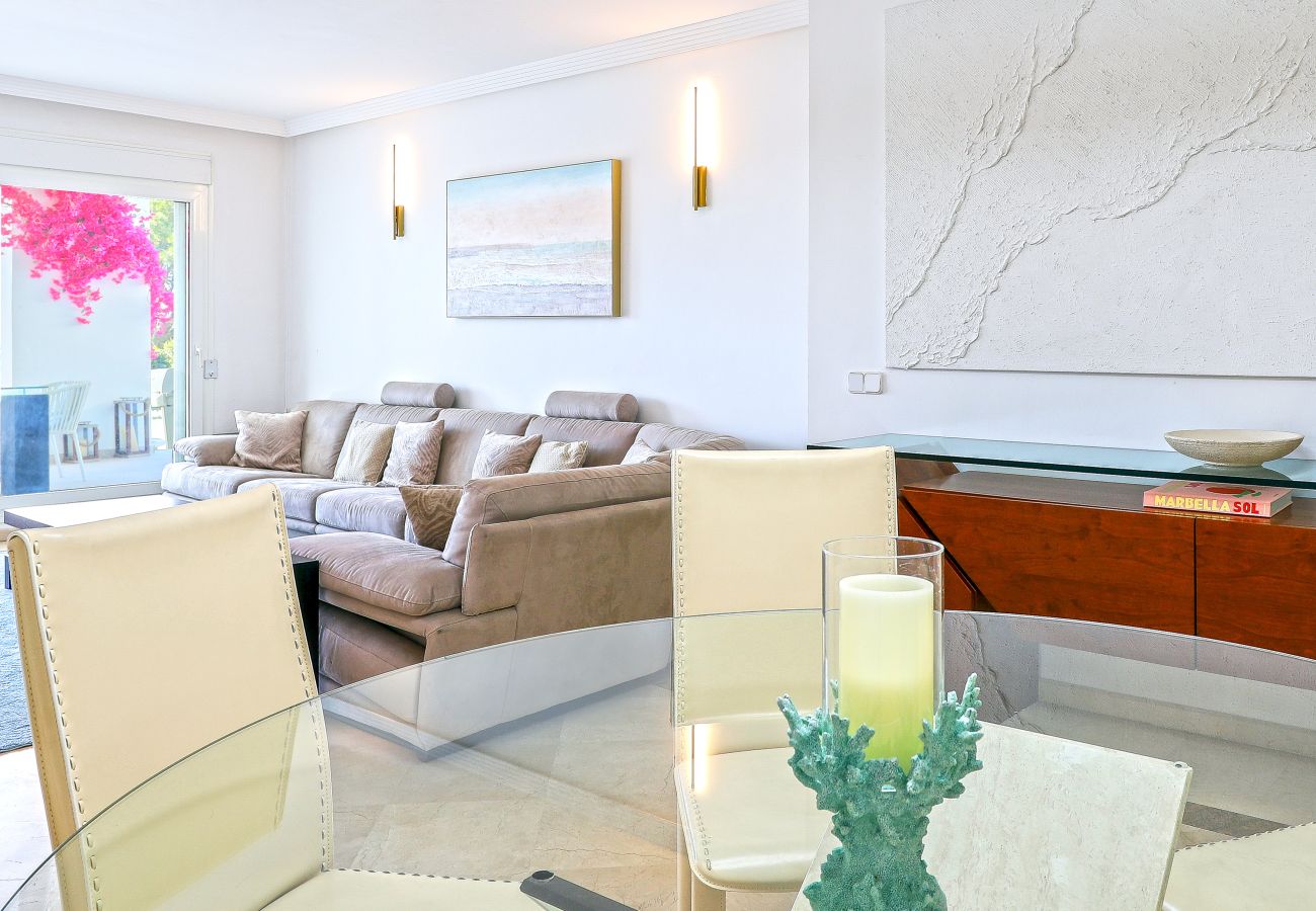 Apartamento en Marbella - Los Monteros Palm beach, jardin y BBQ