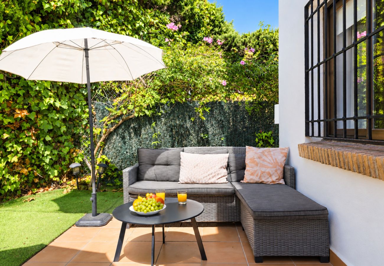 Appartement à Mijas Costa - Appartement avec Vue sur la Mer, Terrasse Privée, Jardin et Barbecue